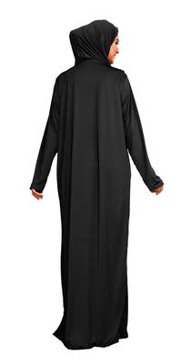 Women's Casual Wear Lycra Abaya Burqa With Attached Cap Style Hijab 5