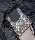 Grey embroidered chanderi salwar