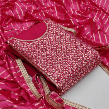 Pink embroidered chanderi salwar 1