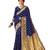 Navy blue woven art  silk saree with blouse