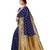 Navy blue woven art  silk saree with blouse
