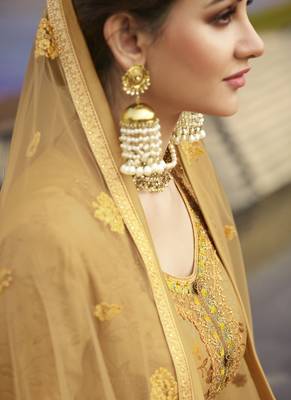 Yellow and Gold Embroidered Palazzo Suit 4