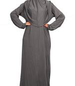 Plain Lycra Stretchable Daily Wear Burqa With Hijab Style For Women