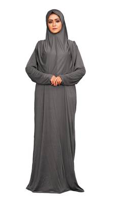 Plain Lycra Stretchable Daily Wear Burqa With Hijab Style For Women 2