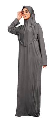 Plain Lycra Stretchable Daily Wear Burqa With Hijab Style For Women 3
