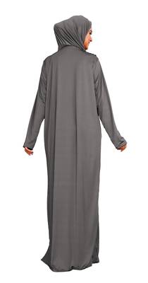 Plain Lycra Stretchable Daily Wear Burqa With Hijab Style For Women 5