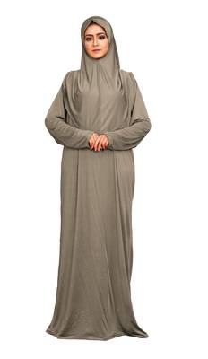 Women's Stone Color Islamic Wear Plain Burkha Instant Hijab 2