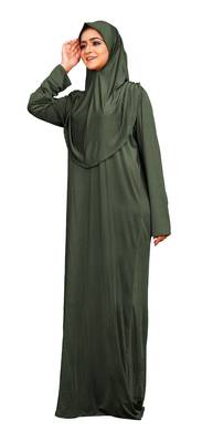 Women Islamic Wear Plain Burkha Instant Hijab 3