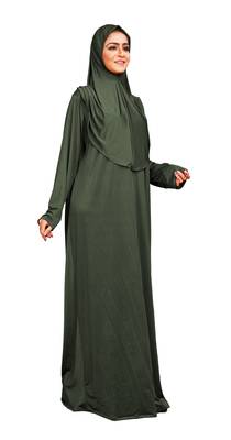 Women Islamic Wear Plain Burkha Instant Hijab 4