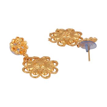 Choker  Alloy Gold Oxidised Plated Design Necklace Set For Women & Girls 3