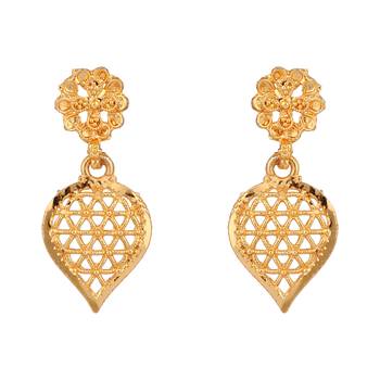Choker Alloy Gold Oxidised Plated ,Ovel Shape Pendent Design Necklace Set For Women & Girls 2
