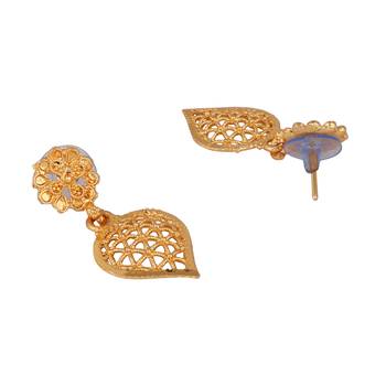 Choker Alloy Gold Oxidised Plated ,Ovel Shape Pendent Design Necklace Set For Women & Girls 3