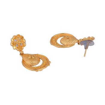 Choker Alloy Gold Oxidised Plated Design Necklace Set For Women & Girls 3