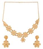 Choker Alloy Gold Oxidised Plated Design Necklace Set For Women & Girls