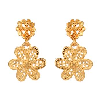 Choker Alloy Gold Oxidised Plated Design Necklace Set For Women & Girls 2