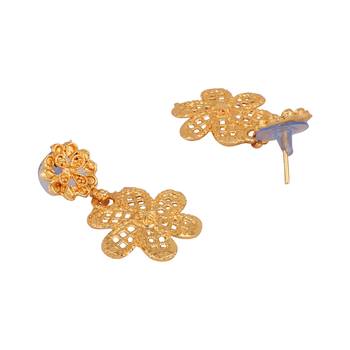 Choker Alloy Gold Oxidised Plated Design Necklace Set For Women & Girls 3