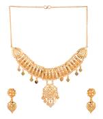 Choker Alloy Gold Oxidised Plated Design Necklace Set For Women & Girls