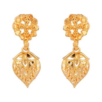 Choker Alloy Gold Oxidised Plated Design Necklace Set For Women & Girls 2