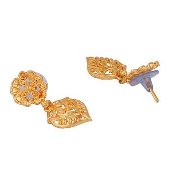Choker Alloy Gold Oxidised Plated Design Necklace Set For Women & Girls 3