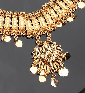 Choker Alloy Gold Oxidised Plated Design Necklace Set For Women & Girls 5