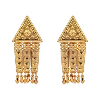 Choker Alloy Gold Oxidised Plated Design Necklace Set For Women & Girls 3