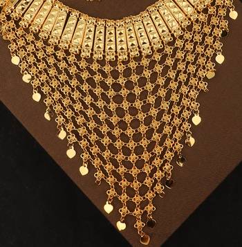 Choker Alloy Gold Oxidised Plated Design Necklace Set For Women & Girls 5