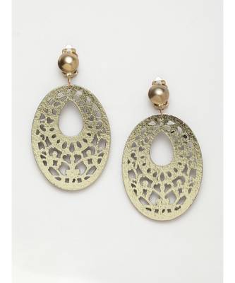 Golden Egg Wooden Earrings 1