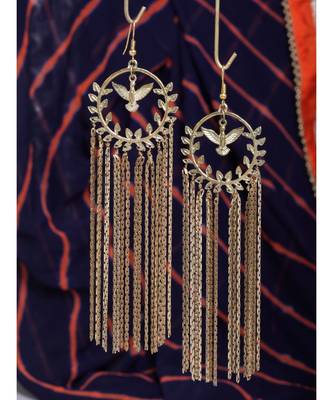 Bird in Chains Designer Tassel Earrings 4