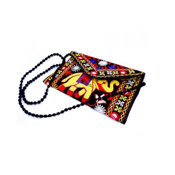 Shoptory India Embroidered Elephant Design Rajasthani Traditional Casual Party Sling Bag For Women Girls, Black 3