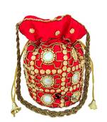 Shoptory India Wristlets Ethnic Rajasthani Potli bags For Women & Girls Rakhi Gift for her, Red