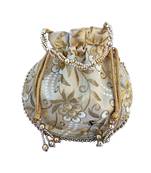 Shoptory India Wristlets Ethnic Potli For Women & Girls Rajasthani, Gold