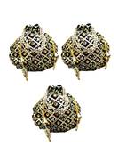 Shoptory India Wristlets Ethnic Potli For Women & Girls Rajasthani Return Gift For Wedding, Black, Pack of 3