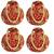 Shoptory India Wristlets Embroidered Ethnic Potli For Women & Girls Rajasthani Return Gift For Wedding, Red, Pack of 4