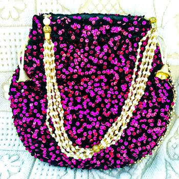 Shoptory India Potli Bags for Women Stylish Latest Return Gifts Wedding, Magenta, pack of 2 4