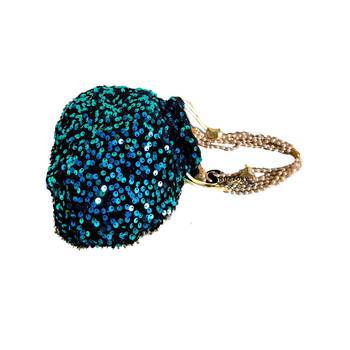 Shoptory India Potli Bags for Women Stylish Latest Return Gifts Wedding, Turq, pack of 2 3
