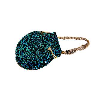 Shoptory India Potli Bags for Women Stylish Latest Return Gifts Wedding, Turq, pack of 2 4