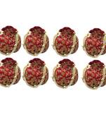 Shoptory India Wristlets Embroidered Ethnic Potli For Women & Girls Rajasthani Return Gift, Maroon, Pack of 8