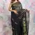 Black Woven Blended Cotton Saree Without Blouse