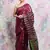 Wine Woven Blended Cotton Saree Without Blouse