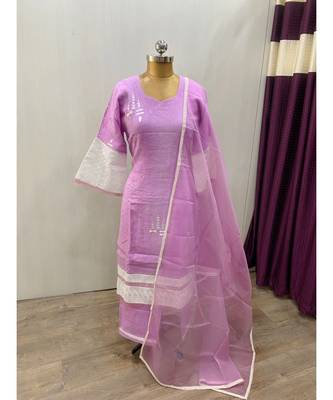 This fully stitched pure handloom  KURTA dupatta and palazzo 4