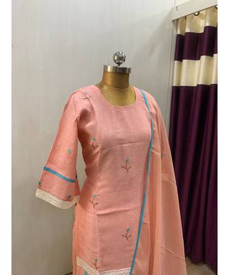 This fully stitched pure handloom  KURTA dupatta and palazzo 2