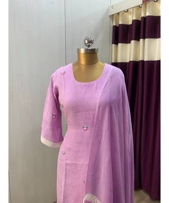 This fully stitched pure handloom  KURTA dupatta and palazzo 1