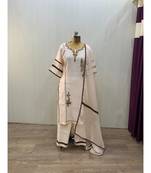 This fully stitched pure handloom  KURTA dupatta and palazzo