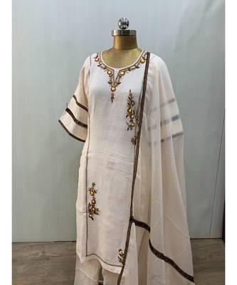 This fully stitched pure handloom  KURTA dupatta and palazzo 4