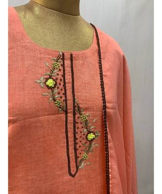 This fully stitched pure handloom  KURTA dupatta and palazzo 2