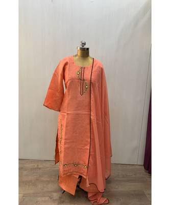 This fully stitched pure handloom  KURTA dupatta and palazzo 5