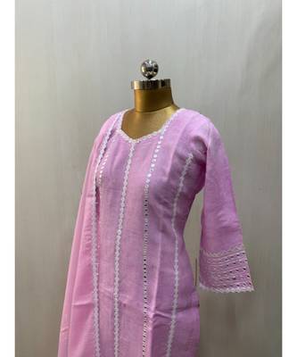 This fully stitched pure handloom  KURTA dupatta and palazzo 2
