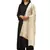 Anekaant Cream & White Woven Paisley Pure Modal Shawl