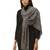 Anekaant Dark Grey & White Woven Checkered Acrowool Stole