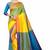 Yellow plain art silk saree with blouse